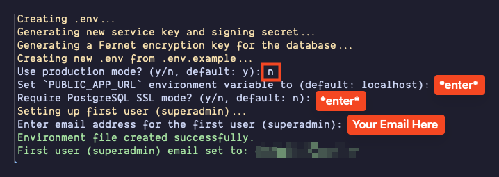 Setting up Dev Mode with Environment Files